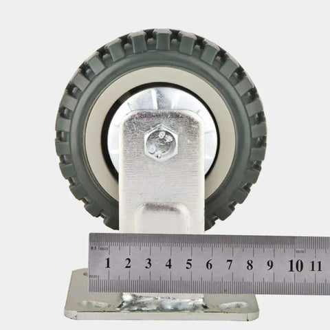 Heavy Duty Industrial Caster Wheels With Dual Lock Brake Swivel Polyurethane Castors showing 50mm tread and metal mount.