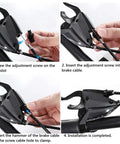 Black Aluminum Brake Lever Adjustment Screws Set For Bikes M10 4 Pack Durable Corrosion Resistant Alloy Components Installation