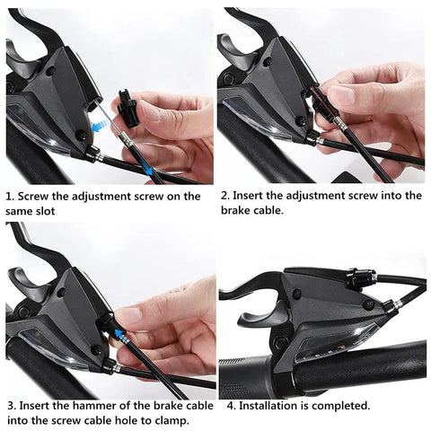 Black Aluminum Brake Lever Adjustment Screws Set For Bikes M10 4 Pack Durable Corrosion Resistant Alloy Components Installation