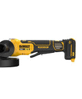Boss Level Brushless Cordless Angle Grinder 4.5 To 5 Inch Variable Speed Paddle Switch 20 Volt, ergonomic grip side view.