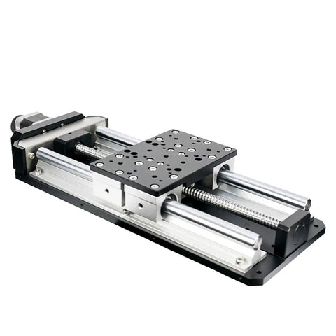 Top Shelf Motorized Linear Stage Delivering Smooth 500mm Travel Range With High Precision Ball Screw Electric Translating Platform, aluminum.