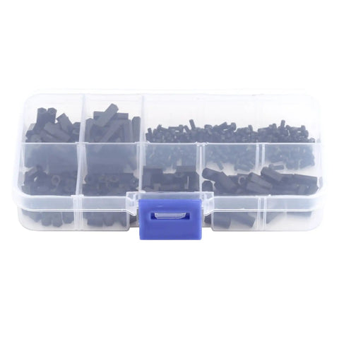 Rock Solid Nylon Standoff Spacer Kit For Circuit Boards With 250 Pieces Includes Male And Female Hex Pillars Anti Signal Interference Easy Mounting Great For Chip Thermal Channels M2 Dual Pass D Model. nylon spacers in clear organizer box