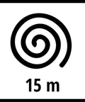 Symbol representing 15 m length of Super Cut Line 2.4 Replacement Trimmer Line For Grass Trimmers And Scythes