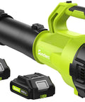 Cordless Leaf Blower With Two Batteries And Charger, Electric Battery Powered Handheld Blower on white background