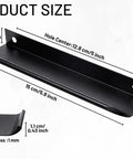 Distinctive Style Black Cabinet Handles Set, 5.9-Inch Aluminum Finger Pulls, 5-Inch Center-To-Center, Includes 20 Screws, Slick Low-Profile Modern Pulls for Cabinets and Dressers, Dope Home Kitchen Upgrade