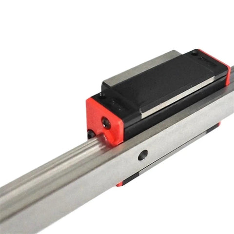 Smooth Ride 20mm Flange Linear Guide Rail Kit Featuring Four Knockout Hgw20Cc Sliders Paired With Two Top Shelf Hgr20 Steel Tracks Absolutely Nailing It For Diy Cnc Builders Right Now, close-up of slider on rail.