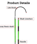Red 1 Meter High Voltage Insulated Safety Tool For Electrical Pros And DIYers Portable Heavy Duty Insulated Rod With Heat Shrink Tubing For Maximum Shock Protection In Power Plants Factories And Auto Maintenance, epoxy resin shaft with life hook