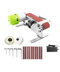 Compact Mini Electric Belt Sander Machine For Wood And Metal Sanding Polishing Sharpening With 7 Speed Settings Includes Three Sanding Belts