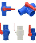 Beefy All Purpose Water Hose Connector Tee Splitter With Straight Shut Off Ball Valve Fits 50 63 75 100mm Pipes Red Irrigation Fittings