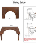 Sizing guide for Wooden Toilet Stool For Kids And Adults, Anti Slip Bamboo Potty Training Step Stool, 7 Inch Rise, 350 Lb Capacity