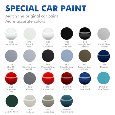 Color options for Lunar Rock Touch Up Paint Kit For Toyota Cars Quick And Easy Scratch Repair Set With Automotive Paints