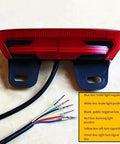 3 In 1 Ebike Tail Light For 36V 48V 60V Bikes Waterproof Rear Light With Brake Turn Signal And Running Light Ultra Bright Night Ride Safety For Electric Bikes Scooters And More, showing wiring diagram and mount details.
