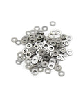 PHITUODA M2 stainless steel flat washers, small silver rings in a pile
