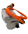 Keep Your Electric Ride Chill With This Upgraded EV AC Compressor And 320V Cooling Pump tuned for Dongfeng Aeolus E70 and BYD BC28B, showing compressor and orange cooling hose.