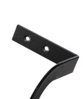Heavy Duty 4 Pack Mattress Retainer Bars Lock Down Your Bed Frame With Tough Metal Slide Stoppers Non Slip Bed Grippers, black metal bracket close-up.