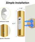 Rechargeable Battery Operated Wall Sconce Set of 2 With Remote Control, Magnetic Stick On Lights showing size and installation