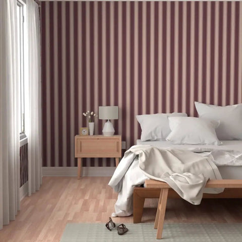 Traditional Classic Wallpaper Type II With Badass Durability And Smooth Matte Linen Finish For Commercial Residential Spaces in a bedroom.