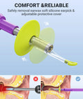 Video Ear Scope Camera For iPhone And Android Dope Ear Wax Removal Tool With Visual Ear Canal Inspection Share High Resolution Photos And Videos With Integrated LED Lighting For Clear Close Ups Real Time On Your Phone And Easy Sharing, soft silicone earpick with cover