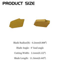 GTN-3 SP300 Grooving Carbide Inserts showing dimensions: 3.1mm width, 11.3mm length, 0.2mm radius for CNC Lathe
