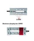 Pro Grade Compact Aluminum Flat Nose CNC Vise For Desktop Woodworking And DIY Carving, 50mm clamp range, dual view