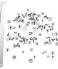 100 Piece Watch Screw Set With Tweezers For Watchmaking And Repair Replacement Micro Screws And Battery Clamp Screws Durable Stainless Steel