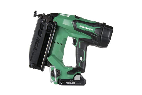 Side view of Pro Grade 18V Brushless 16 Gauge Cordless Finish Nailer Kit for precise trim installations and fine finish jobs