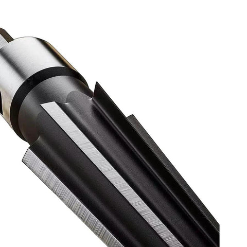 GUDINGHENG T-handle tapered reamer tool with 6-flute chamfering blades; black body and silver cutting edges