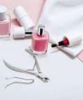 Stainless steel nipper and 10 Pack Stainless Steel Nail Clipper Replacement Springs for fingernail and toenail trimmers on table.