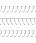 Straight Up The Real Deal One Inch Window Valance Clips For Horizontal Mini Blinds Clear Fade Resistant Plastic Hardware With A Tight Grip And Zero Fuss Thirty Pack displayed in two rows.