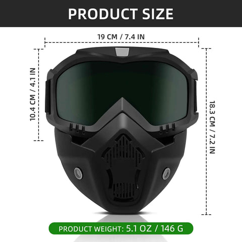 Heavy Duty Welding Mask And Hood With Anti Glare Eye Shield For Cutting And Welding, Anti Dust And Anti UV Protection, shown front view