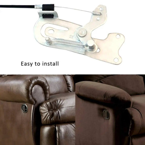 Solid As A Rock Recliner Pull Handle With Integrated Spring Release Cable For Sofa Chair Mechanism 4.75 Inch exposed trigger for easy installation.