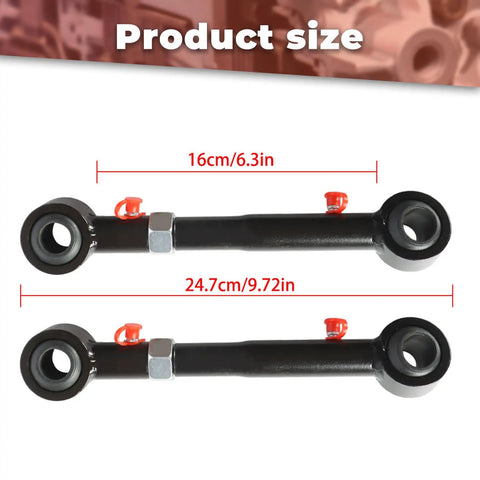 Front Sway Bar Links For 2.5 To 6 Inch Lift Jeep JK 2007 2018 Replacement With Quick Disconnect Adjustable Grease Fittings For Easy Bushing Lubrication And Smooth Quiet Operation, 16cm and 24.7cm sizes