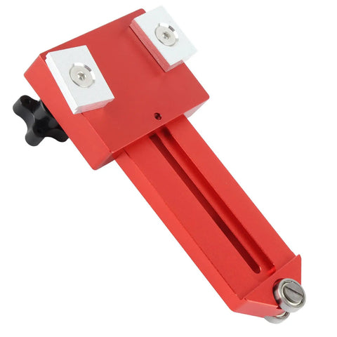 Pro Grade Thin Jig Table Saw Guide Fence With Adjustable T Track Sliding Roller And T Slot Bolts in solid red aluminum
