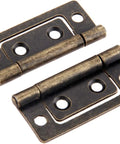 Antique Bronze Decorative Hinges For Small Cabinets And Jewelry Boxes 2Pcs 50x24mm wood box hinge with screws, vintage style