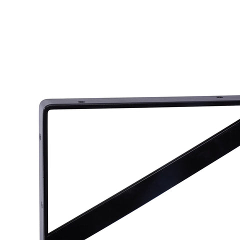 Close-up of Set Of Four 18 Inch Heavy Duty Shelf Brackets Black Powder Coated Steel wall mount, showcasing strong design.