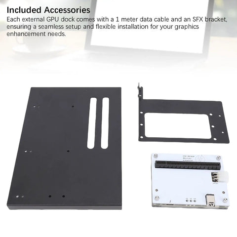 Included accessories for Transform Your Gaming Rig With This Thunderbolt 3 4 External PCIe Graphics Card Dock for installation.