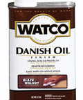 Transparent Black Walnut Danish Oil Finish In A One Pint Can, ideal for wood stain and protection, shown front view.