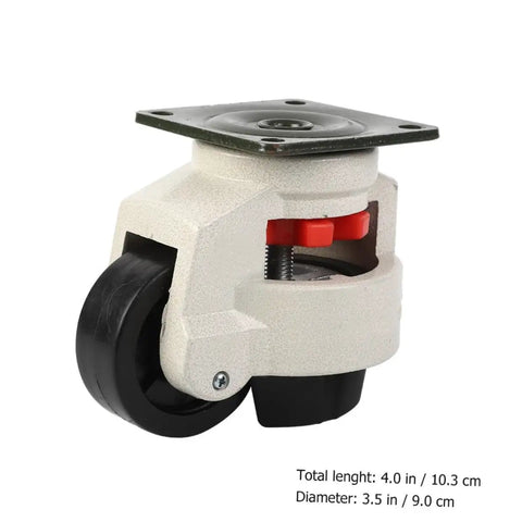 4 Pack Beefed Up Heavy Duty Leveling Casters GD-80F, 500kg Load Capacity Per Wheel, Universal Swivel Casters For Workbenches And Industrial Equipment, Easy Install, 360 Degree Mobility, Stable Transport, 3.5 in wheel