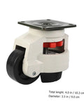 Heavy Duty Leveling Casters GD-80F Swivel Transport Wheels 4 Pack With Adjustable Feet For Workbench And Industrial Equipment Carts 360 Degree Swivel Anti Skid Base Thickened Bracket, 3.5 in