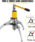 Heavy Duty 15 Ton Hydraulic Gear Puller And Wheel Bearing Separator With Adjustable 3 Jaws for pulling hubs, flanges, gears.