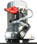 ParnicoTech 6 Quart Hydraulic Power Unit, 12V DC Single Acting Pump, metal reservoir and motor for dump trailer.
