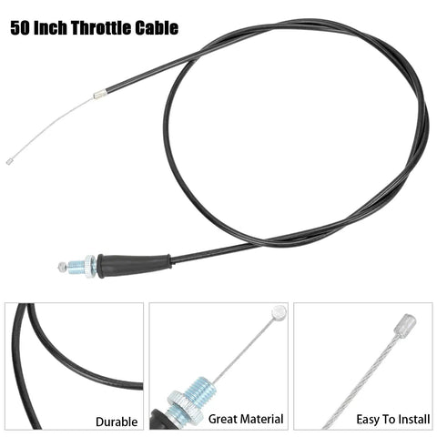 50 Inch Mini Bike Throttle Cable Replacement For Coleman CT200U CT200U EX BT200X CT100U Baja Warrior MB16 Motovox Predator