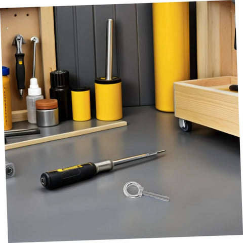 Pro Grade Stainless Steel Eye Bolt M10x60 With Nut And Flat Washer Long Reach Threaded Rigging Gear on tool bench.
