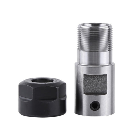 Heavy Duty Collet Chuck Motor Shaft Spindle Extension Rod For CNC Mills Lathes detailed view showing metal components.