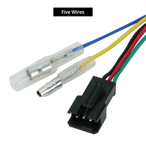 Ride Ready Twist Throttle Grip With LCD Voltage Display And Key Lock For 12V To 84V E Bike Scooter Or Trike All In One Handlebar Grip 5 Wire Connector 1 Pair