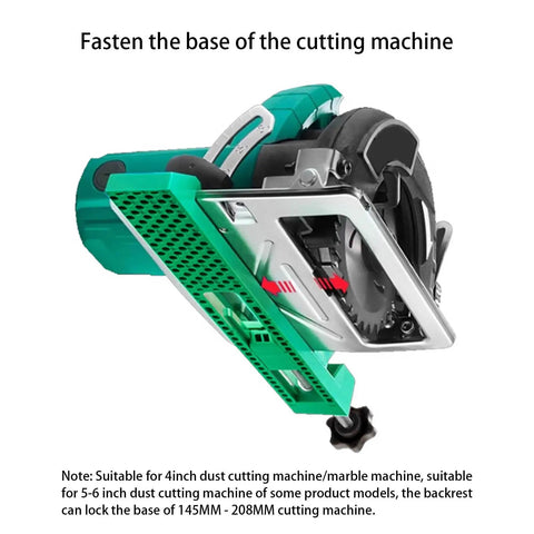 Essential Cutting Machine Base Plate Guide With Circular Clip for Precision Straight Cuts on power saw, showcasing tough ABS construction.