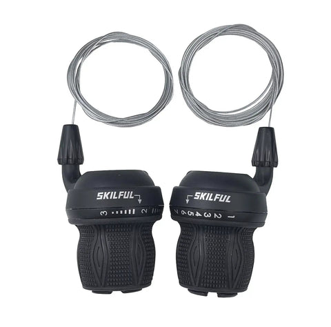Dope Twist Shifter Pair For MTB Revoshift Left 3 Speed And Right 7 Speed Gear Levers Fits 21 Speed Or 18 Speed Setups
