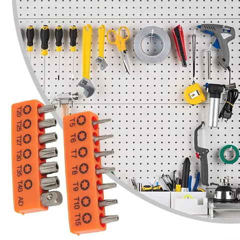 Get Your Hands On A Sweet Set Of 14 Torx Bits, Each One Measuring Precisely 25mm For All Your Electric Screwdriver Needs. Made From Tough Alloy Steel So You Can Tackle Any Repairs Without Worrying About Wear And Tear. Perfect For Tech Geeks, Mechanics,. 14-piece Torx bit set in orange holder, T5-T40, 25mm alloy steel