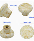10 Pack Handcrafted Ceramic Cabinet Knobs Featuring Gorgeous Granite Marble Finish Top Shelf Vintage Design Solid As A Rock Build Includes Three Screw Lengths in various sizes