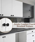 Rustic Matte Black Mushroom Cabinet Knobs 4 Pack for Kitchen Cabinets Bedroom Dresser Drawers Cupboard Hardware on modern cabinets